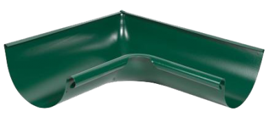 Детальное фото угол желоба внутренний 90 гр, сталь, d-150 мм, зеленый, aquasystem